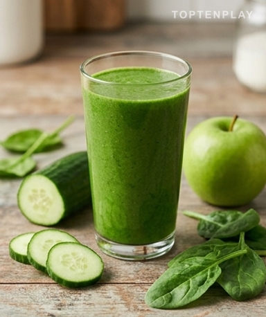 Grüner Detox-Smoothie mit Spinat