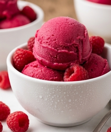 Sorbet framboise 3 ingrédients