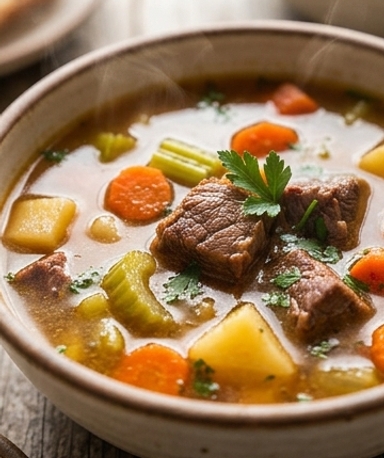 Soupe de Bœuf aux Légumes Maison