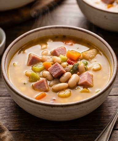 Soupe Haricots Blancs et Jambon à l'Instant Pot