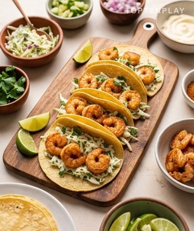 Tacos aux Crevettes et Slaw Coriandre-Citron Vert : Prêts en 30 Minutes