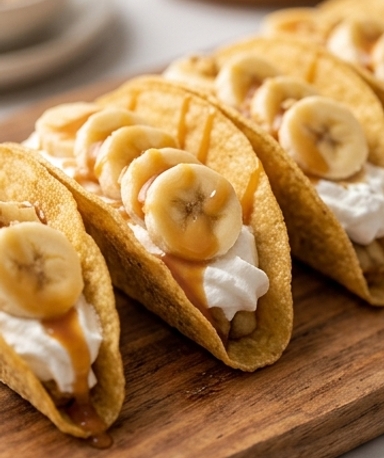 Tacos Banane Caramel & Noix