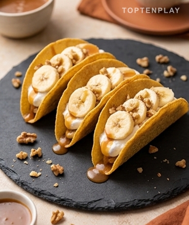 Tacos Banane Caramel & Noix : Le Dessert Qui Fait Tout Craquer