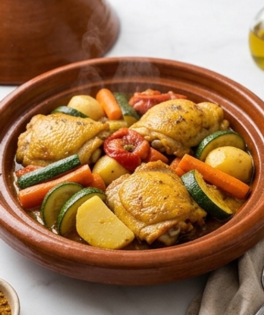 Tajine de Poulet aux Légumes