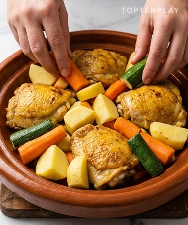 Dorez le poulet en premier — ne skippe pas cette étape