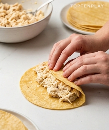 Séchez le poulet avant de mélanger quoi que ce soit