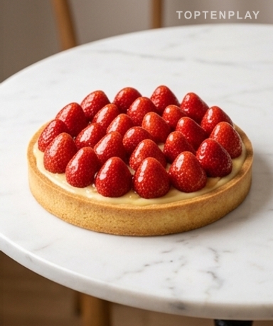Tarte aux fraises maison : pâte sablée croustillante, crème pâtissière et fraises fraîches
