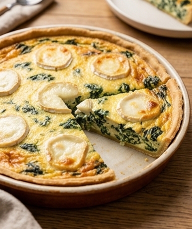 Tarte épinards et fromage de chèvre