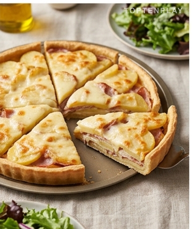 Tarte pommes de terre et scamorza : le dîner express qui impressionne