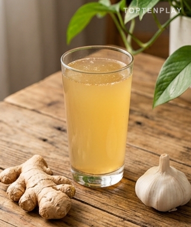 Tonique Eau de Coco, Ail & Gingembre : Le Boost Naturel en 5 Minutes