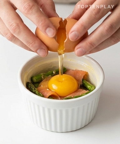 Spargel: Nicht roh hineinschichten