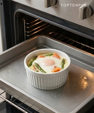 Sofort servieren, im letzten Moment garnieren