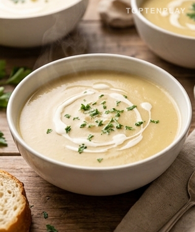 Milde Zwiebelcremesuppe