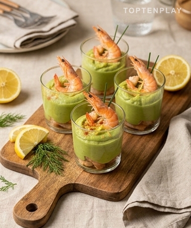 Verrines avocat et crevettes : l'entrée fraîche qui impressionne sans effort