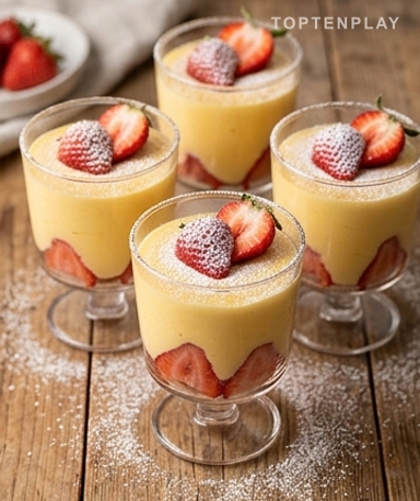 Verrines crème pâtissière sans œufs et fraises fraîches : le dessert de printemps qui épate