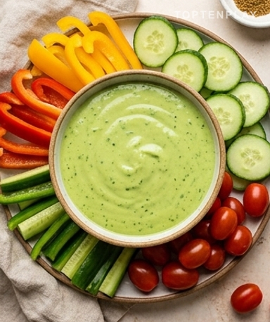 Vinaigrette crémeuse avocat, coriandre et citron vert