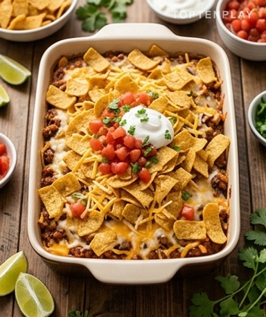 Walking Taco Casserole : le gratin tex-mex qui croustille à chaque bouchée