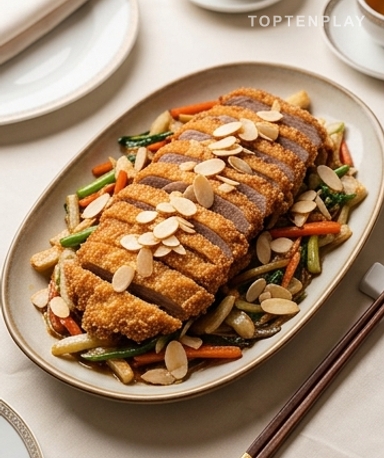 Wor Shu Duck : le Canard Croustillant Cantonais aux Amandes