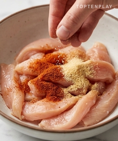 Marinez le poulet 10 minutes avant que vos invités arrivent