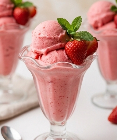 Yaourt Glacé à la Fraise Ultra Crémeux