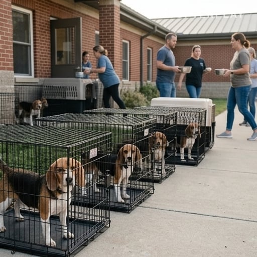 1 500 beagles de laboratoire sauvés d'un élevage du Wisconsin après un mois de crise