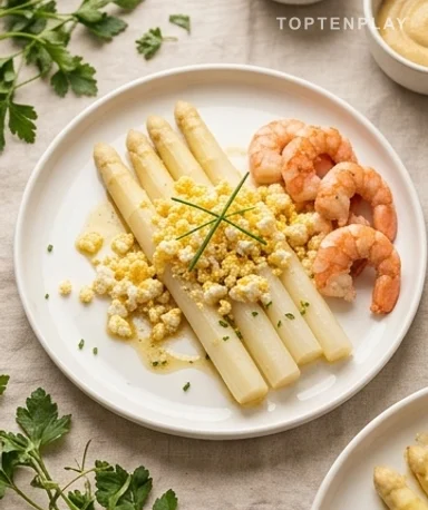 Asperges blanches sauce mimosa : l'entrée de printemps qui fait toujours son effet