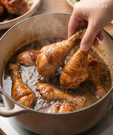 Salez le poulet et laissez-le tranquille dix minutes