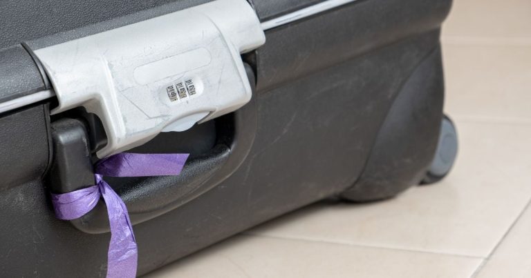 bagages-en-avion-le-ruban-de-couleur-une-fausse-bo cover