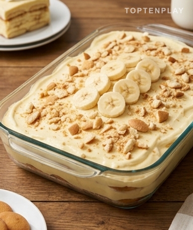 Banana Pudding Icebox Cake : le dessert sans cuisson aux bananes, biscuits et crème légère