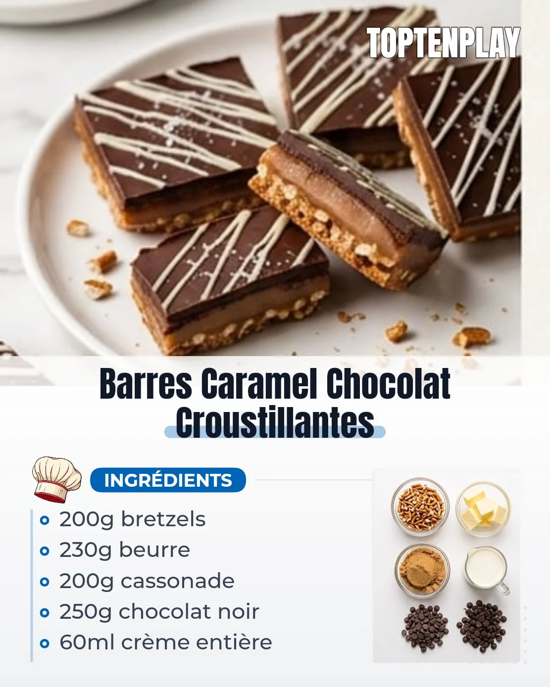 Barres Caramel Chocolat Croustillantes