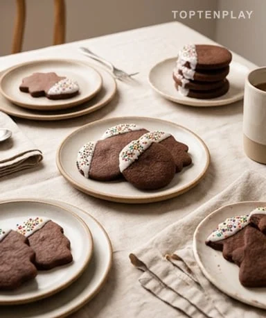 Biscuits sablés au chocolat à découper