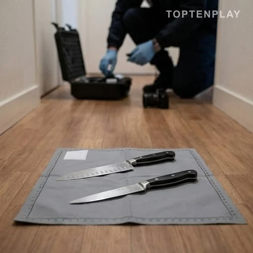 Un homme armé de deux couteaux face aux policiers