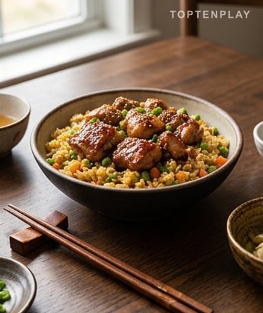 Bol de Riz Frit au Poulet Teriyaki : La Recette Complète qui Fait Tout