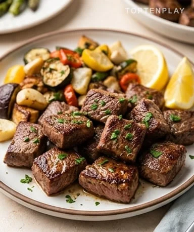 Bouchées de steak au beurre à l’ail