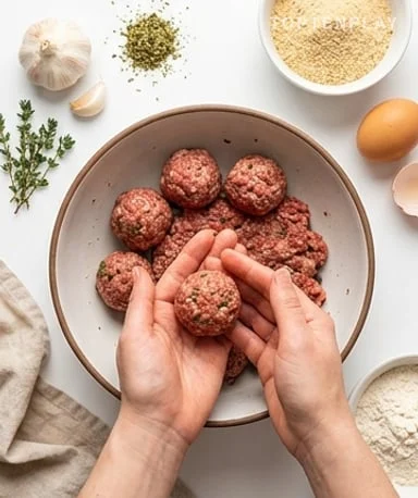 Mix the meatballs without toughening them
