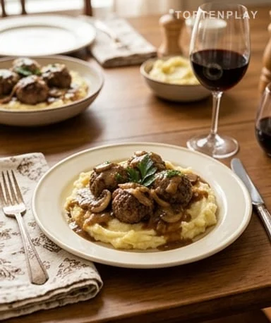 Salisbury-Frikadellen aus dem Slow Cooker