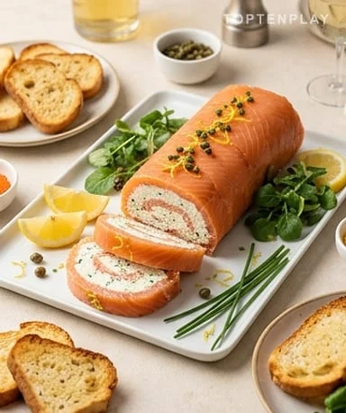 Bûche froide au saumon fumé et fromage frais