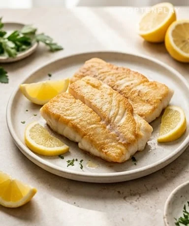 Pan-Seared Cod with Lemon Butter Sauce