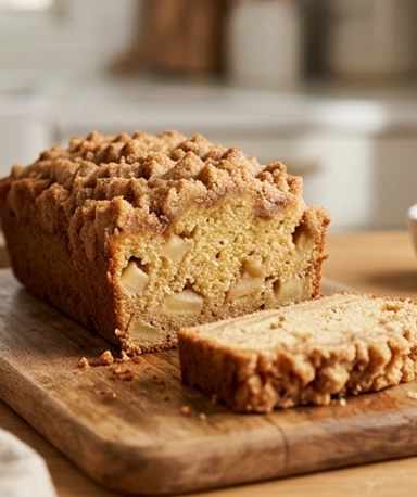 Cake aux Pommes et Cannelle avec Streusel Croustillant