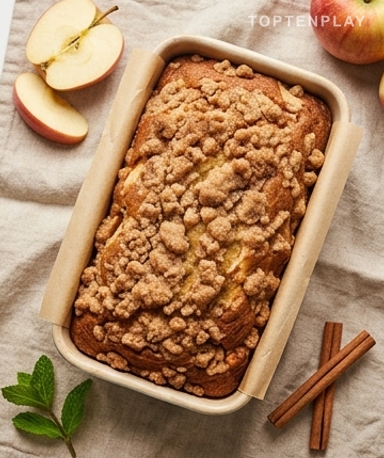 Cake aux Pommes et Cannelle avec Streusel Croustillant