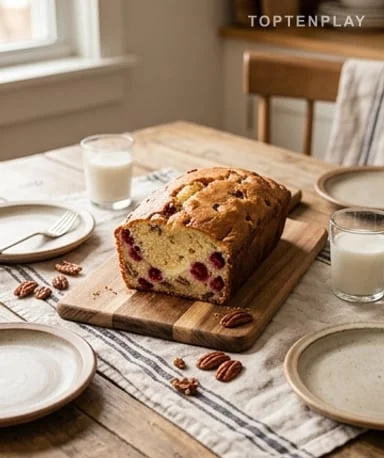 Moist Cream Cheese and Cranberry Cake