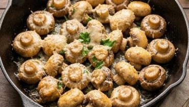 champignons-ail-parmesan-fondants-dores-irresistib cover