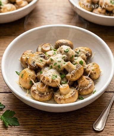 Champignons ail-parmesan : fondants, dorés, irrésistibles