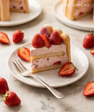 Charlotte aux fraises et chantilly