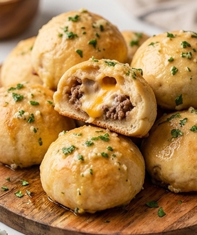 Cheeseburger Bombs à l'Ail et Parmesan