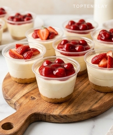 Cheesecake Cups Sans Cuisson : Verrines Crémeuses et Topping Fruité