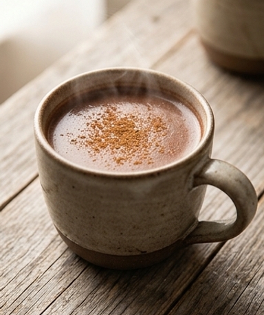 Chocolat chaud au cacao, cannelle et gingembre