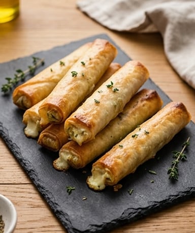 Cigares de courgettes croustillants à la feta et mozzarella fondante