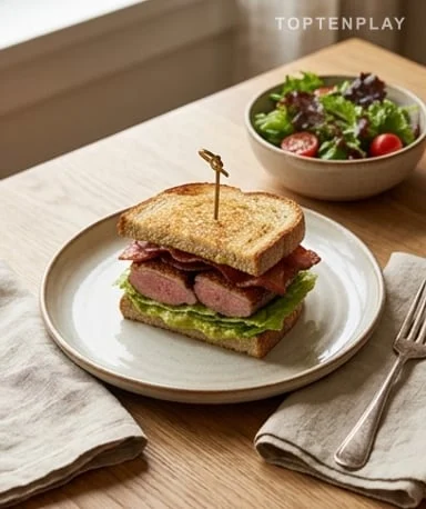Club sandwich au magret et crème d’avocat