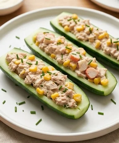 concombres-farcis-thon-surimi-et-mais cover